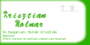 krisztian molnar business card