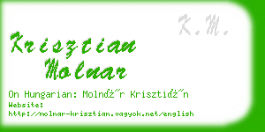 krisztian molnar business card